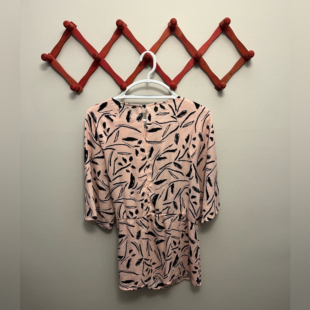 Lane Bryant Pink Abstract Faux Wrap Career… - Picture 7 of 8